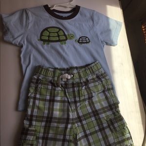 Gymboree outfit with turtle appliqué
